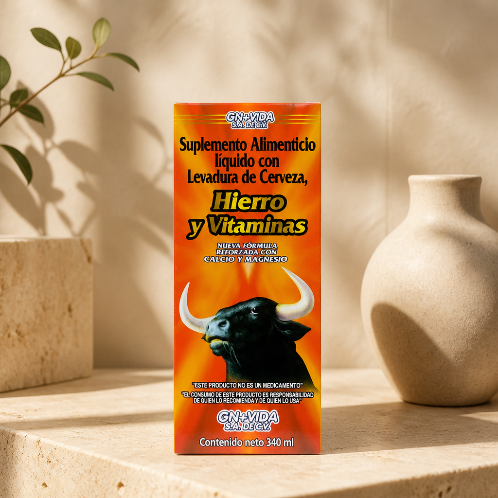 Hierro y Vitaminas – Suplemento Líquido 450 mL