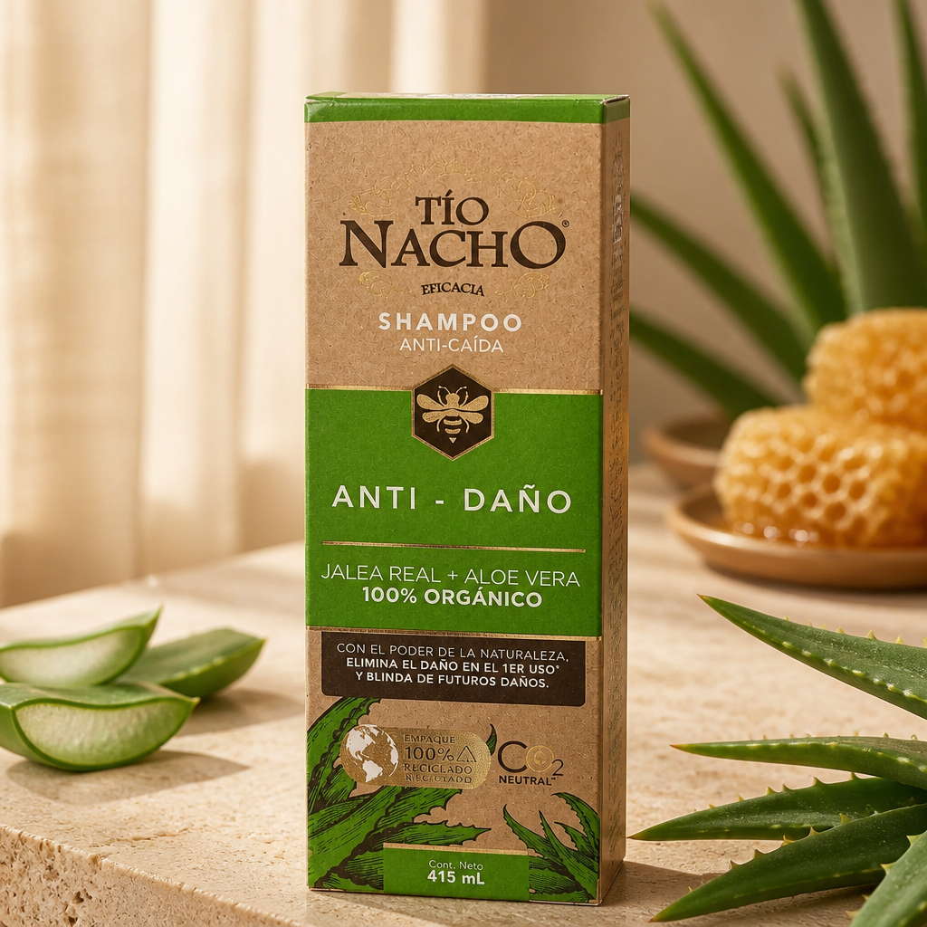 Shampoo Tío Nacho Anti-Daño con Aloe Vera – 415 mL
