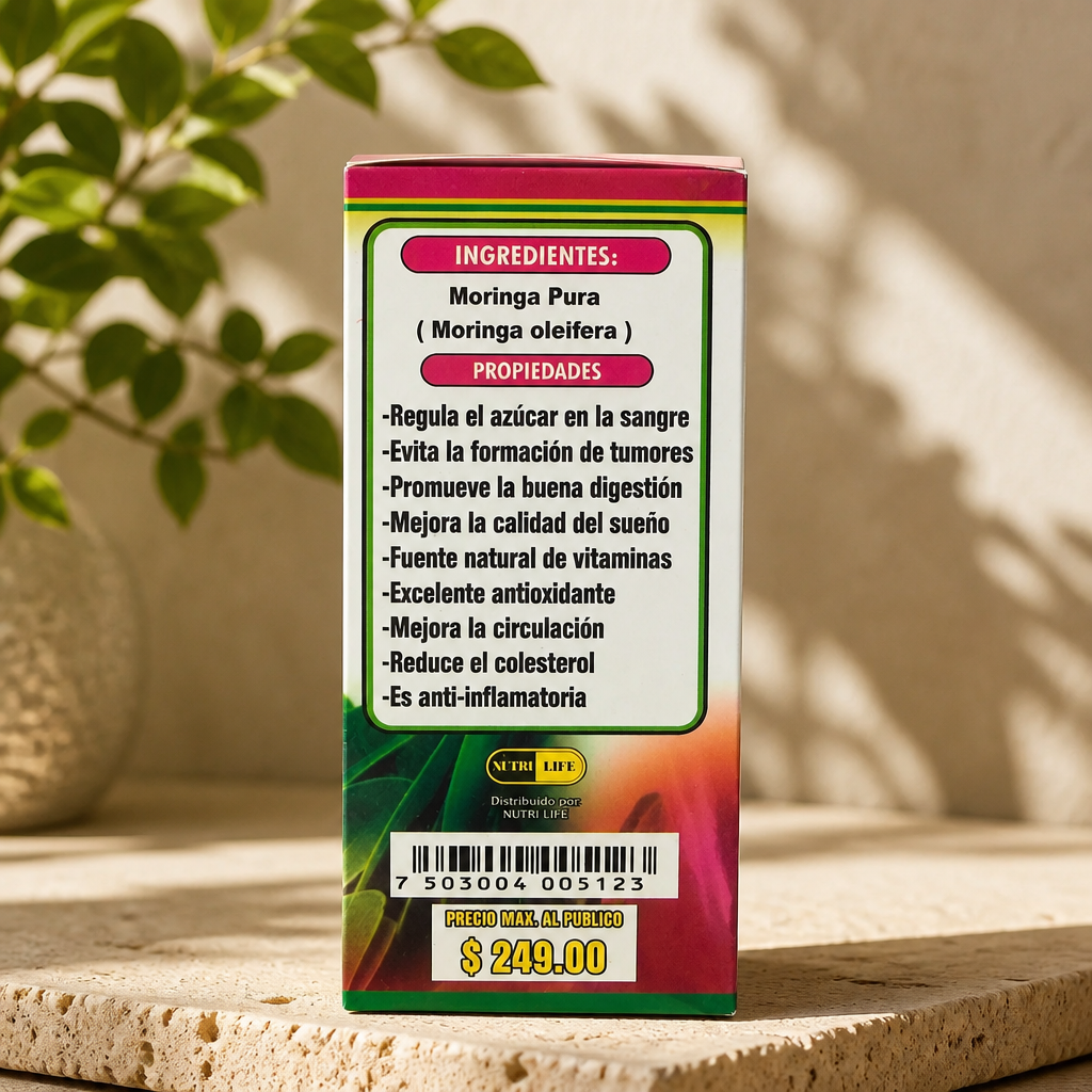 Moringa Orgánica – Suplemento Natural 90 Cápsulas