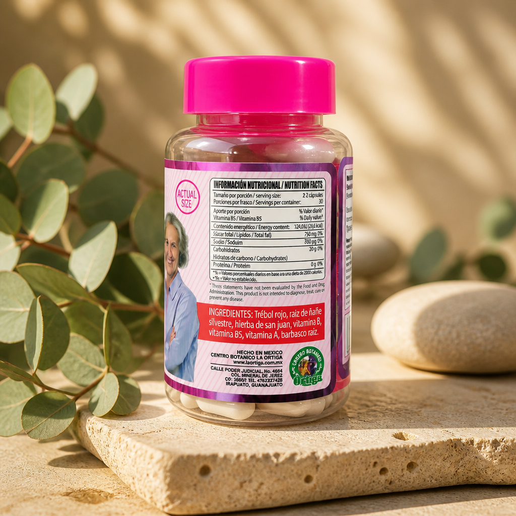 Menopausia – Suplemento Alimenticio 60 Cápsulas de 500 mg