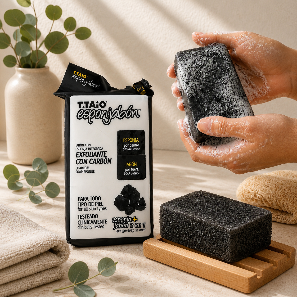 Esponjabón de Charcoal (Carbón Activado)