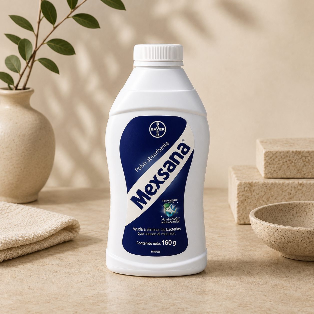 Mexsana Polvo Absorbente Antihongos 160 g | Control de Humedad y Mal Olor