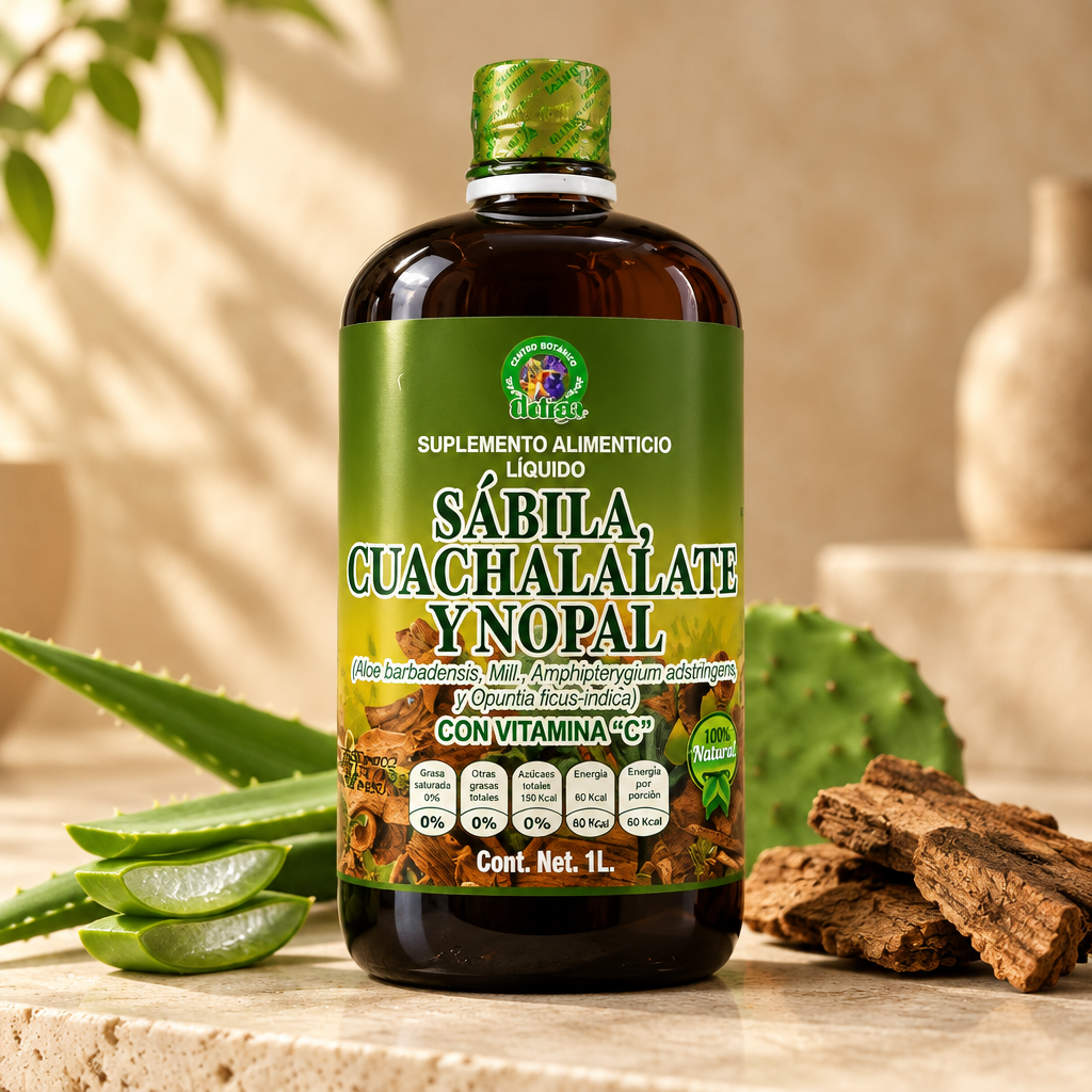 Sábila, Cuachalalate y Nopal con Vitamina C – 1 litro